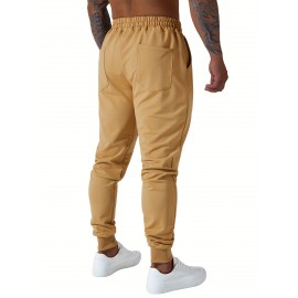 1pc Men'S Casual Sports Joggers - Polyester Knit Athletic Pants with Side Pockets, Elastic Waistband, Solid Color, Regular Fit for Gym & Workout - All Seasons 1pc Men'S Casual Sports Joggers - Polyester Knit Athletic Pants with Side Pockets, Elastic Waistband, Solid Color, Regular Fit for Gym & Workout - All Seasons