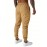 1pc Men'S Casual Sports Joggers - Polyester Knit Athletic Pants with Side Pockets, Elastic Waistband, Solid Color, Regular Fit for Gym & Workout - All Seasons