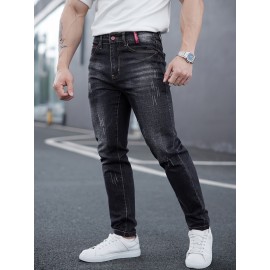 Men's Casual Skinny Jeans, Chic Street Style Stretch Jeans Men's Casual Skinny Jeans, Chic Street Style Stretch Jeans
