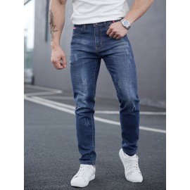 Men's Casual Skinny Jeans, Chic Street Style Stretch Jeans Men's Casual Skinny Jeans, Chic Street Style Stretch Jeans