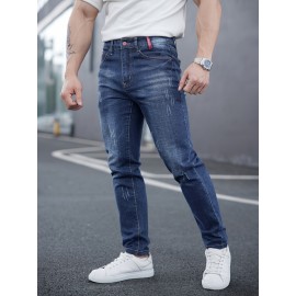 Men's Casual Skinny Jeans, Chic Street Style Stretch Jeans Men's Casual Skinny Jeans, Chic Street Style Stretch Jeans