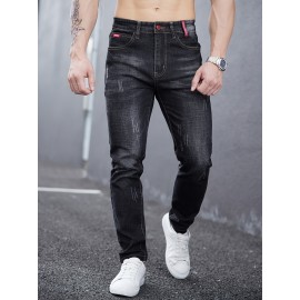 Men's Casual Skinny Jeans, Chic Street Style Stretch Jeans Men's Casual Skinny Jeans, Chic Street Style Stretch Jeans