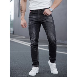 Men's Casual Skinny Jeans, Chic Street Style Stretch Jeans Men's Casual Skinny Jeans, Chic Street Style Stretch Jeans