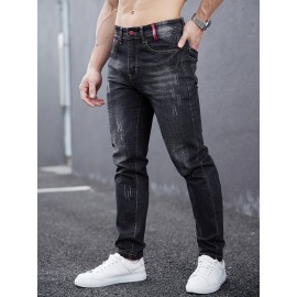 Men's Casual Skinny Jeans, Chic Street Style Stretch Jeans Men's Casual Skinny Jeans, Chic Street Style Stretch Jeans