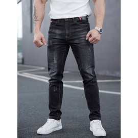 Men's Casual Skinny Jeans, Chic Street Style Stretch Jeans Men's Casual Skinny Jeans, Chic Street Style Stretch Jeans