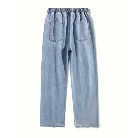 Cotton Blend Ripped Jeans for Adults - Casual Straight-Leg Cropped Pants with Distressed Detail, Non-Stretch Solid Color Summer Denim, Korean Style Hip Hop Fashion Cotton Blend Ripped Jeans for Adults - Casual Straight-Leg Cropped Pants with Distressed Detail, Non-Stretch Solid Color Summer Denim, Korean Style Hip Hop Fashion