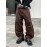 1pc Men'S Casual Loose Fit Cotton Jeans with Multiple Pockets, All-Season Solid Color Woven Denim, Regular Length Workwear Style Pants
