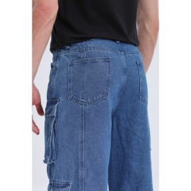 1pc Men'S Geometric-Patterned Multi-Pocket Faux Denim Faux Denim - All-Season Regular Fit Woven Fabric, Comfortable Street Style Basics for Adults 1pc Men'S Geometric-Patterned Multi-Pocket Faux Denim Faux Denim - All-Season Regular Fit Woven Fabric, Comfortable Street Style Basics for Adults