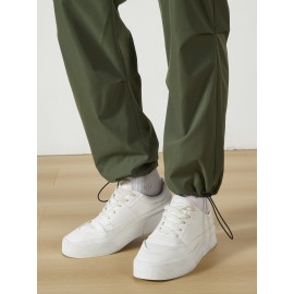 Men's Casual Flap Pocket Straight Leg Cargo Pants, Street Style Casual Pants For Outdoor Activities Men's Casual Flap Pocket Straight Leg Cargo Pants, Street Style Casual Pants For Outdoor Activities