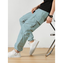Men's Casual Flap Pocket Straight Leg Cargo Pants, Street Style Casual Pants For Outdoor Activities Men's Casual Flap Pocket Straight Leg Cargo Pants, Street Style Casual Pants For Outdoor Activities
