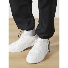 Men's Casual Flap Pocket Straight Leg Cargo Pants, Street Style Casual Pants For Outdoor Activities Men's Casual Flap Pocket Straight Leg Cargo Pants, Street Style Casual Pants For Outdoor Activities