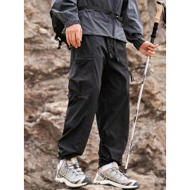 Relaxed Fit, Men's Vintage-Inspired Cargo Pants - Nylon, Casual Fit with Drawstring Waist for Spring/Fall Relaxed Fit, Men's Vintage-Inspired Cargo Pants - Nylon, Casual Fit with Drawstring Waist for Spring/Fall