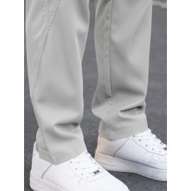 Men's Cargo Pants, Fashionable Casual Workwear, Polyester, Solid Color, Non-Stretch, Regular Fit, Woven Fabric, Novelty Clothing for Men Men's Cargo Pants, Fashionable Casual Workwear, Polyester, Solid Color, Non-Stretch, Regular Fit, Woven Fabric, Novelty Clothing for Men