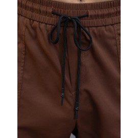 Men's Cargo Pants, Fashionable Casual Workwear, Polyester, Solid Color, Non-Stretch, Regular Fit, Woven Fabric, Novelty Clothing for Men Men's Cargo Pants, Fashionable Casual Workwear, Polyester, Solid Color, Non-Stretch, Regular Fit, Woven Fabric, Novelty Clothing for Men