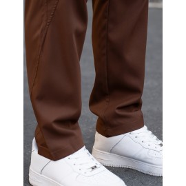 Men's Cargo Pants, Fashionable Casual Workwear, Polyester, Solid Color, Non-Stretch, Regular Fit, Woven Fabric, Novelty Clothing for Men Men's Cargo Pants, Fashionable Casual Workwear, Polyester, Solid Color, Non-Stretch, Regular Fit, Woven Fabric, Novelty Clothing for Men