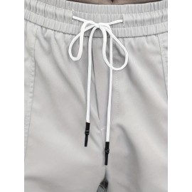 Men's Cargo Pants, Fashionable Casual Workwear, Polyester, Solid Color, Non-Stretch, Regular Fit, Woven Fabric, Novelty Clothing for Men Men's Cargo Pants, Fashionable Casual Workwear, Polyester, Solid Color, Non-Stretch, Regular Fit, Woven Fabric, Novelty Clothing for Men