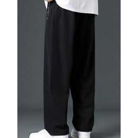 Men's Casual Pocket Joggers, Straight Leg Drawstring Loose Fit Long Sports Pants For Spring Autumn Men's Casual Pocket Joggers, Straight Leg Drawstring Loose Fit Long Sports Pants For Spring Autumn