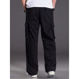 Men's Fleece Lined Casual Pants, Elastic Waist Pants Workwear Leisure Fashion Pants Cargo Pants Men's Fleece Lined Casual Pants, Elastic Waist Pants Workwear Leisure Fashion Pants Cargo Pants