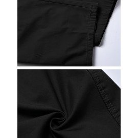 Men's Fleece Lined Casual Pants, Elastic Waist Pants Workwear Leisure Fashion Pants Cargo Pants Men's Fleece Lined Casual Pants, Elastic Waist Pants Workwear Leisure Fashion Pants Cargo Pants