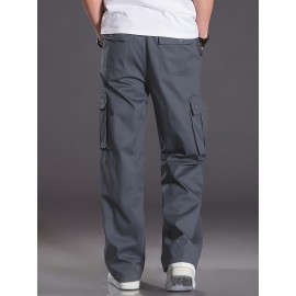 Men's Fleece Lined Casual Pants, Elastic Waist Pants Workwear Leisure Fashion Pants Cargo Pants Men's Fleece Lined Casual Pants, Elastic Waist Pants Workwear Leisure Fashion Pants Cargo Pants