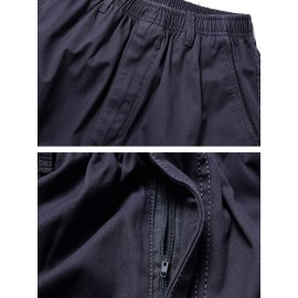 Men's Fleece Lined Casual Pants, Elastic Waist Pants Workwear Leisure Fashion Pants Cargo Pants Men's Fleece Lined Casual Pants, Elastic Waist Pants Workwear Leisure Fashion Pants Cargo Pants