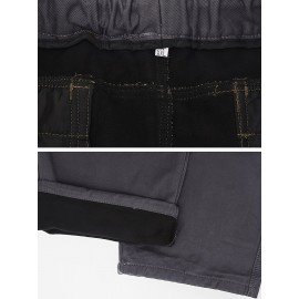 Men's Fleece Lined Casual Pants, Elastic Waist Pants Workwear Leisure Fashion Pants Cargo Pants Men's Fleece Lined Casual Pants, Elastic Waist Pants Workwear Leisure Fashion Pants Cargo Pants