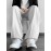 Men's Casual Fashion Pants, Versatile Solid Color, Polyester Fabric, Cropped Length