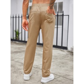 1pc Men'S Casual Cotton Drawstring Pants - Solid Color, Non-Stretch Fabric, Regular Fit, All-Season Straight Leg Cargo Trousers 1pc Men'S Casual Cotton Drawstring Pants - Solid Color, Non-Stretch Fabric, Regular Fit, All-Season Straight Leg Cargo Trousers