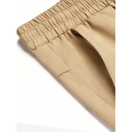 1pc Men'S Casual Cotton Drawstring Pants - Solid Color, Non-Stretch Fabric, Regular Fit, All-Season Straight Leg Cargo Trousers 1pc Men'S Casual Cotton Drawstring Pants - Solid Color, Non-Stretch Fabric, Regular Fit, All-Season Straight Leg Cargo Trousers