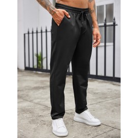 1pc Men'S Casual Cotton Drawstring Pants - Solid Color, Non-Stretch Fabric, Regular Fit, All-Season Straight Leg Cargo Trousers 1pc Men'S Casual Cotton Drawstring Pants - Solid Color, Non-Stretch Fabric, Regular Fit, All-Season Straight Leg Cargo Trousers