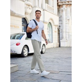 1pc Men'S Casual Cotton Drawstring Pants - Solid Color, Non-Stretch Fabric, Regular Fit, All-Season Straight Leg Cargo Trousers 1pc Men'S Casual Cotton Drawstring Pants - Solid Color, Non-Stretch Fabric, Regular Fit, All-Season Straight Leg Cargo Trousers