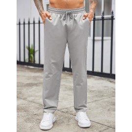 1pc Men'S Casual Cotton Drawstring Pants - Solid Color, Non-Stretch Fabric, Regular Fit, All-Season Straight Leg Cargo Trousers 1pc Men'S Casual Cotton Drawstring Pants - Solid Color, Non-Stretch Fabric, Regular Fit, All-Season Straight Leg Cargo Trousers