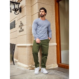 1pc Men'S Casual Cotton Drawstring Pants - Solid Color, Non-Stretch Fabric, Regular Fit, All-Season Straight Leg Cargo Trousers 1pc Men'S Casual Cotton Drawstring Pants - Solid Color, Non-Stretch Fabric, Regular Fit, All-Season Straight Leg Cargo Trousers