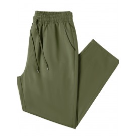 1pc Men'S Casual Cotton Drawstring Pants - Solid Color, Non-Stretch Fabric, Regular Fit, All-Season Straight Leg Cargo Trousers 1pc Men'S Casual Cotton Drawstring Pants - Solid Color, Non-Stretch Fabric, Regular Fit, All-Season Straight Leg Cargo Trousers