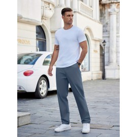 1pc Men'S Casual Cotton Drawstring Pants - Solid Color, Non-Stretch Fabric, Regular Fit, All-Season Straight Leg Cargo Trousers 1pc Men'S Casual Cotton Drawstring Pants - Solid Color, Non-Stretch Fabric, Regular Fit, All-Season Straight Leg Cargo Trousers