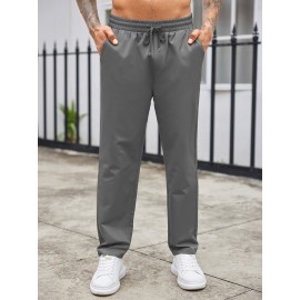 1pc Men'S Casual Cotton Drawstring Pants - Solid Color, Non-Stretch Fabric, Regular Fit, All-Season Straight Leg Cargo Trousers 1pc Men'S Casual Cotton Drawstring Pants - Solid Color, Non-Stretch Fabric, Regular Fit, All-Season Straight Leg Cargo Trousers