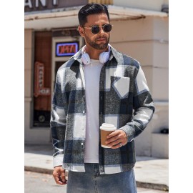 Mens Flannel Shirt Long Sleeve Plaid Jacket Casual Button Down Shirts Shacket Mens Flannel Shirt Long Sleeve Plaid Jacket Casual Button Down Shirts Shacket