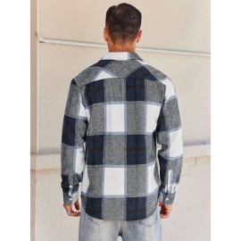 Mens Flannel Shirt Long Sleeve Plaid Jacket Casual Button Down Shirts Shacket Mens Flannel Shirt Long Sleeve Plaid Jacket Casual Button Down Shirts Shacket