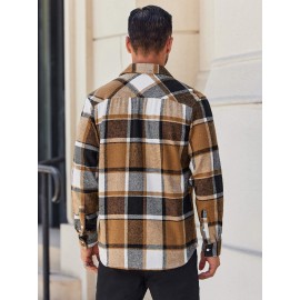 Mens Flannel Shirt Long Sleeve Plaid Jacket Casual Button Down Shirts Shacket Mens Flannel Shirt Long Sleeve Plaid Jacket Casual Button Down Shirts Shacket