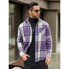 Mens Flannel Shirt Long Sleeve Plaid Jacket Casual Button Down Shirts Shacket Mens Flannel Shirt Long Sleeve Plaid Jacket Casual Button Down Shirts Shacket