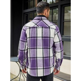Mens Flannel Shirt Long Sleeve Plaid Jacket Casual Button Down Shirts Shacket Mens Flannel Shirt Long Sleeve Plaid Jacket Casual Button Down Shirts Shacket