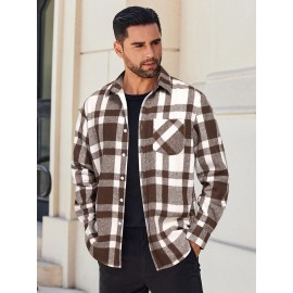 Mens Flannel Shirt Long Sleeve Plaid Jacket Casual Button Down Shirts Shacket Mens Flannel Shirt Long Sleeve Plaid Jacket Casual Button Down Shirts Shacket