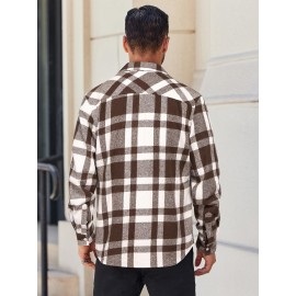 Mens Flannel Shirt Long Sleeve Plaid Jacket Casual Button Down Shirts Shacket Mens Flannel Shirt Long Sleeve Plaid Jacket Casual Button Down Shirts Shacket