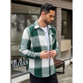 Mens Flannel Shirt Long Sleeve Plaid Jacket Casual Button Down Shirts Shacket Mens Flannel Shirt Long Sleeve Plaid Jacket Casual Button Down Shirts Shacket