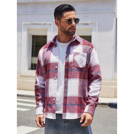 Mens Flannel Shirt Long Sleeve Plaid Jacket Casual Button Down Shirts Shacket Mens Flannel Shirt Long Sleeve Plaid Jacket Casual Button Down Shirts Shacket