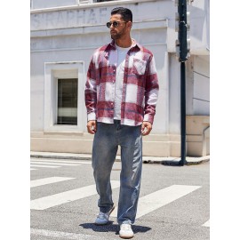 Mens Flannel Shirt Long Sleeve Plaid Jacket Casual Button Down Shirts Shacket Mens Flannel Shirt Long Sleeve Plaid Jacket Casual Button Down Shirts Shacket