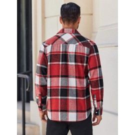 Mens Flannel Shirt Long Sleeve Plaid Jacket Casual Button Down Shirts Shacket Mens Flannel Shirt Long Sleeve Plaid Jacket Casual Button Down Shirts Shacket