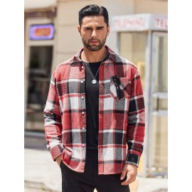 Mens Flannel Shirt Long Sleeve Plaid Jacket Casual Button Down Shirts Shacket Mens Flannel Shirt Long Sleeve Plaid Jacket Casual Button Down Shirts Shacket