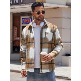 Mens Flannel Shirt Long Sleeve Plaid Jacket Casual Button Down Shirts Shacket Mens Flannel Shirt Long Sleeve Plaid Jacket Casual Button Down Shirts Shacket