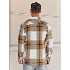 Mens Flannel Shirt Long Sleeve Plaid Jacket Casual Button Down Shirts Shacket Mens Flannel Shirt Long Sleeve Plaid Jacket Casual Button Down Shirts Shacket